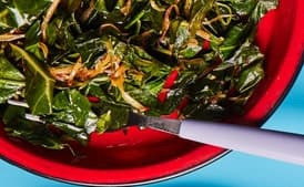 Sautéed Collard Greens and Sweet Onion with Paprika