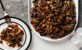 Sautéed Collard Greens with Slab Bacon