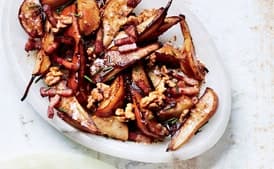 Sautéed Pears With Bacon and Mustard Dressing