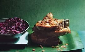 Sauteed Pork Chops with Sweet-and-Sour Red Cabbage