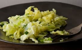 Sautéed Savoy Cabbage with Scallions and Garlic