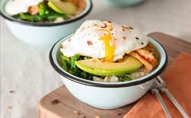 Savory Kimchi Oatmeal Bowl