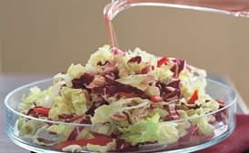 Savoy Cabbage and Radicchio Slaw with Blood Orange Dressing