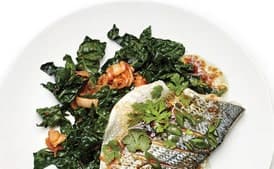 Scallion Fish with Sesame Kale