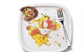 Scrambled Eggs with Smoked Salmon and Lemon Cream