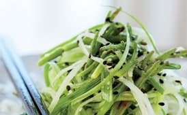 Sea Bean Salad with Daikon and Cucumber