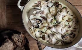 Seafood Chowder with Bacon and Thyme