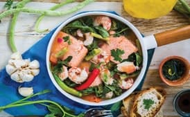 Seafood Sinigang (Sour and Savory Seafood Soup)