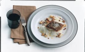 Seared Bass with Cauliflower Duo