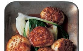 Seared Coriander Scallops with Bok Choy and Hoisin