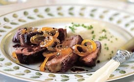 Seared Duck Breasts with Red-Wine Sauce and Candied Kumquats