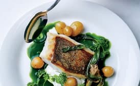 Seared Hake with Baby Potatoes and Green Sauce