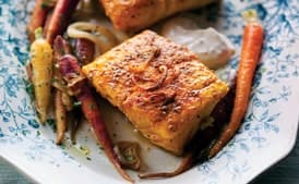 Seared Halibut with Coriander & Carrots