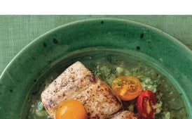 Seared Mahi-Mahi with Green Gazpacho Sauce
