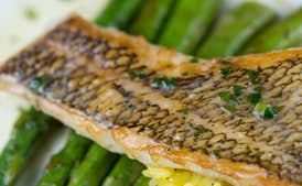 Seared Sea Bass with Fresh Herbs and Lemon