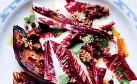 Seared Sweet Potatoes with Sausage and Radicchio