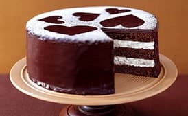 Semisweet Chocolate Layer Cake with Vanilla Cream Filling