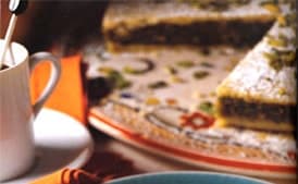 Semolina Pistachio Layer Cake (Bohsalini)