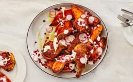 Sheet-Pan Curry Pork Chops and Sweet Potatoes