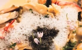 Shellfish with Butter Broth and Honey Emulsion