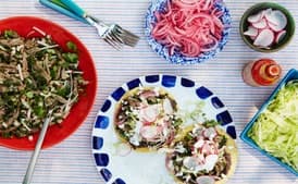 Shredded Beef Tostadas with Chiles and Lime