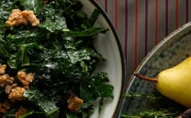 Shredded Kale Salad with Turkey Skin Cracklings