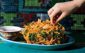 Shredded Sweet Potato and Carrot Fritters (Ukoy)