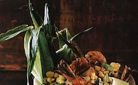 Shrimp and Corn with Basil