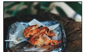 Shrimp and Daikon Salad with Ume-Shiso Dressing
