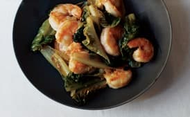 Shrimp and Romaine Stir-Fry