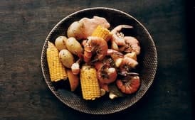 Shrimp Boil With Spicy Horseradish Sauce