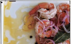 Shrimp in Escabèche