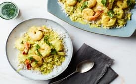 Shrimp Poached in Coconut Milk With Fresh Herbs (Yerra Moolee)