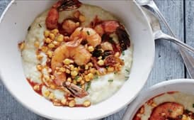 Shrimp with Fresh Corn Grits