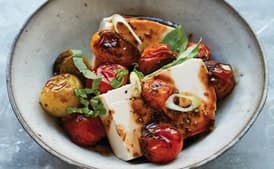 Silken Tofu With Soy-Sauced Tomatoes