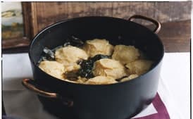 Simmered Greens with Cornmeal Dumplings