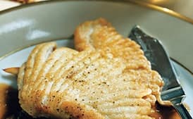 Skate with Wild Mushrooms in Pearl Sauce