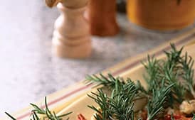 Skewered Rosemary Shrimp with Mint Pesto