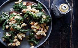 Skillet Bruschetta with Beans and Greens