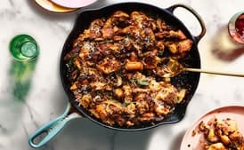 Skillet Stuffing With Italian Sausage and Wild Mushrooms
