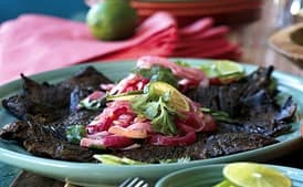Skirt Steaks with Red Onion Mojo