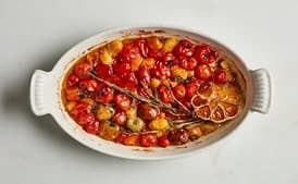 Slow-Cooked Cherry Tomatoes with Coriander and Rosemary