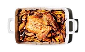 Slow-Roasted Chicken With All the Garlic