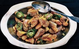 Smashed Fingerlings with Jalapeños