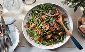 Smashed Green Bean Salad With Crispy Shallots
