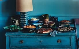 Smashed Potatoes with Roasted-Garlic Gravy