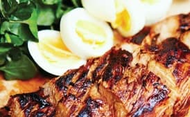 Smoked BBQ Pork with Watercress Salad