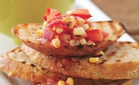 Smokey Corn and Tomato Bruschetta