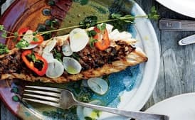 Snapper Escabèche with Charred Scallions