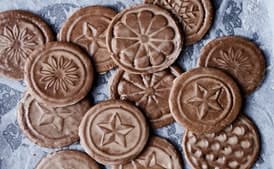 Soft Gingerbread Tiles with Rum Butter Glaze